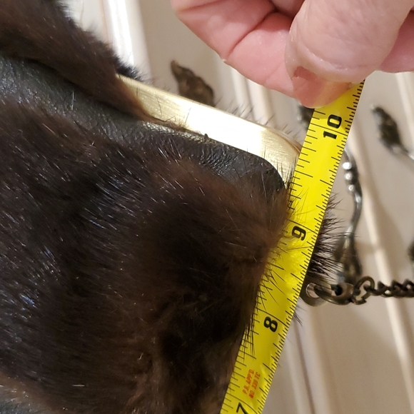 NWOT Mink Leather Clutch Bag Purse Ranch Mink Vintage - Picture 7 of 11